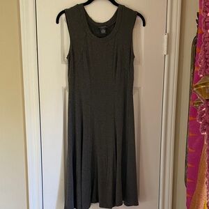 Chelsea & Theodore Charcoal Sleeveless Midi Dress
